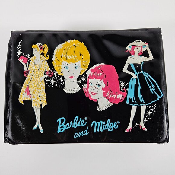 Vintage Barbie & Midge Doll Vinyl Lunchbox King Seeley Thermos 1965 No Thermos - Picture 1 of 11